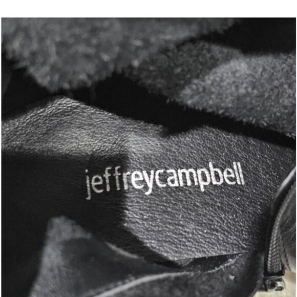 Jeffrey Campbell Black Knee High Leather Boots - Picture 12 of 12